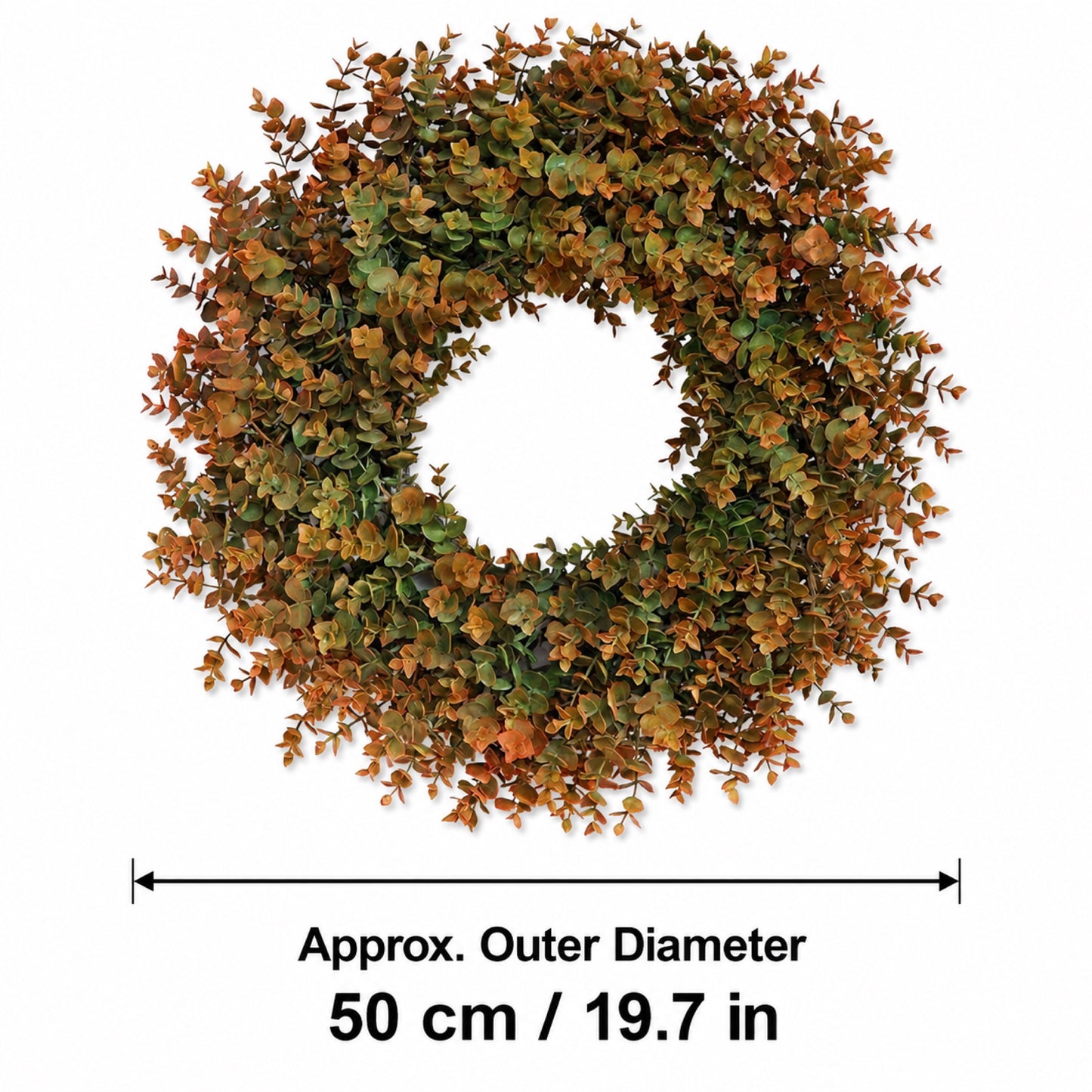 Artificial Boxwood Autumn Wreath — view 3