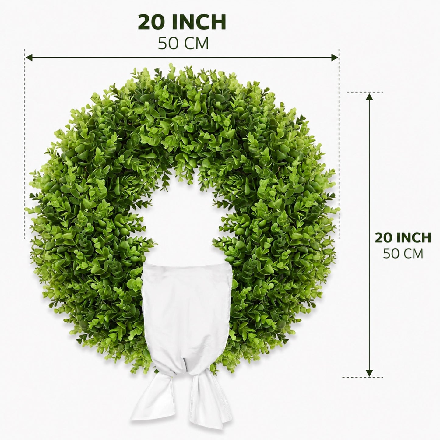 Artificial Eucalyptus Leaf Wreath — view 4