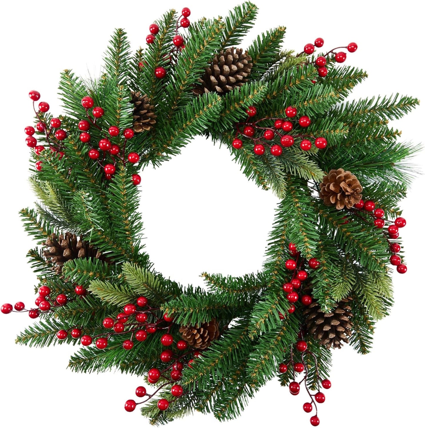 Artificial Pinecone & Berry Christmas Wreath product