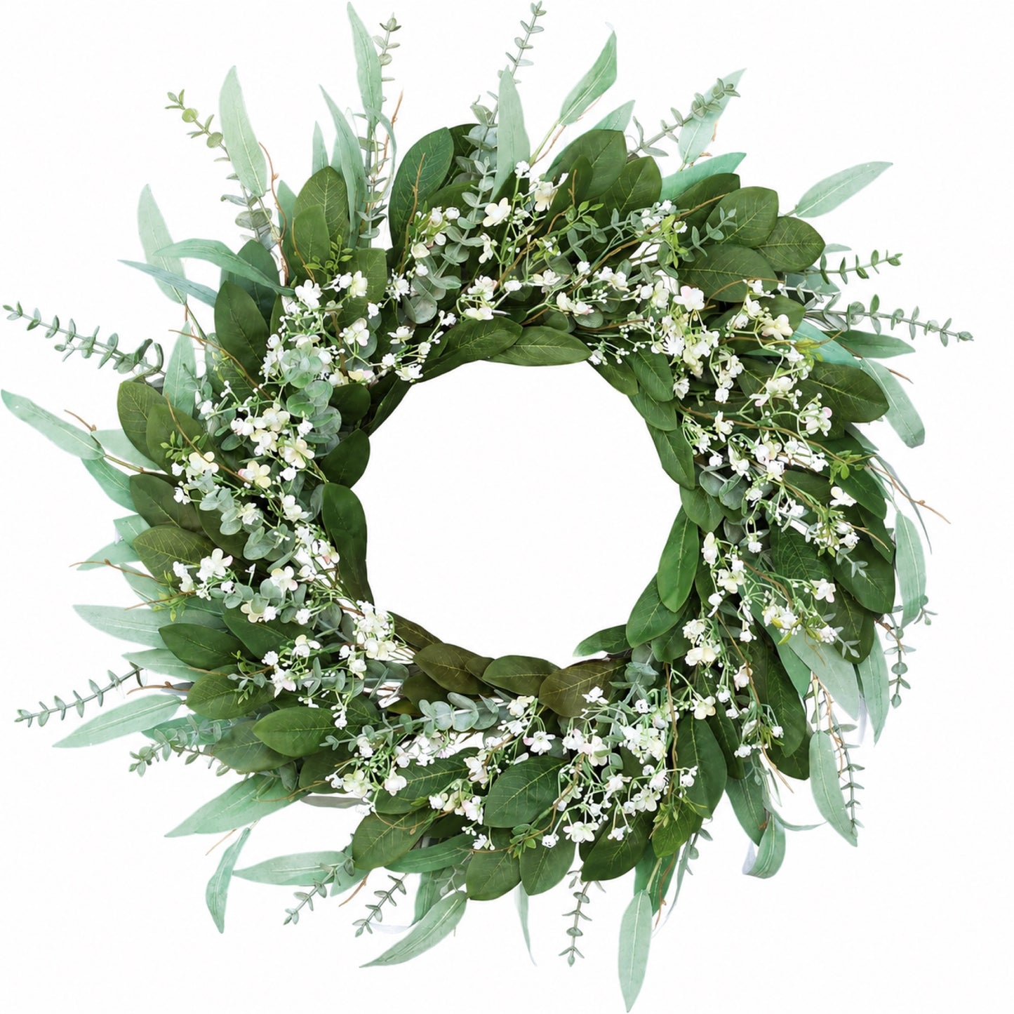 Artificial Babys Breath Wreath — view 1