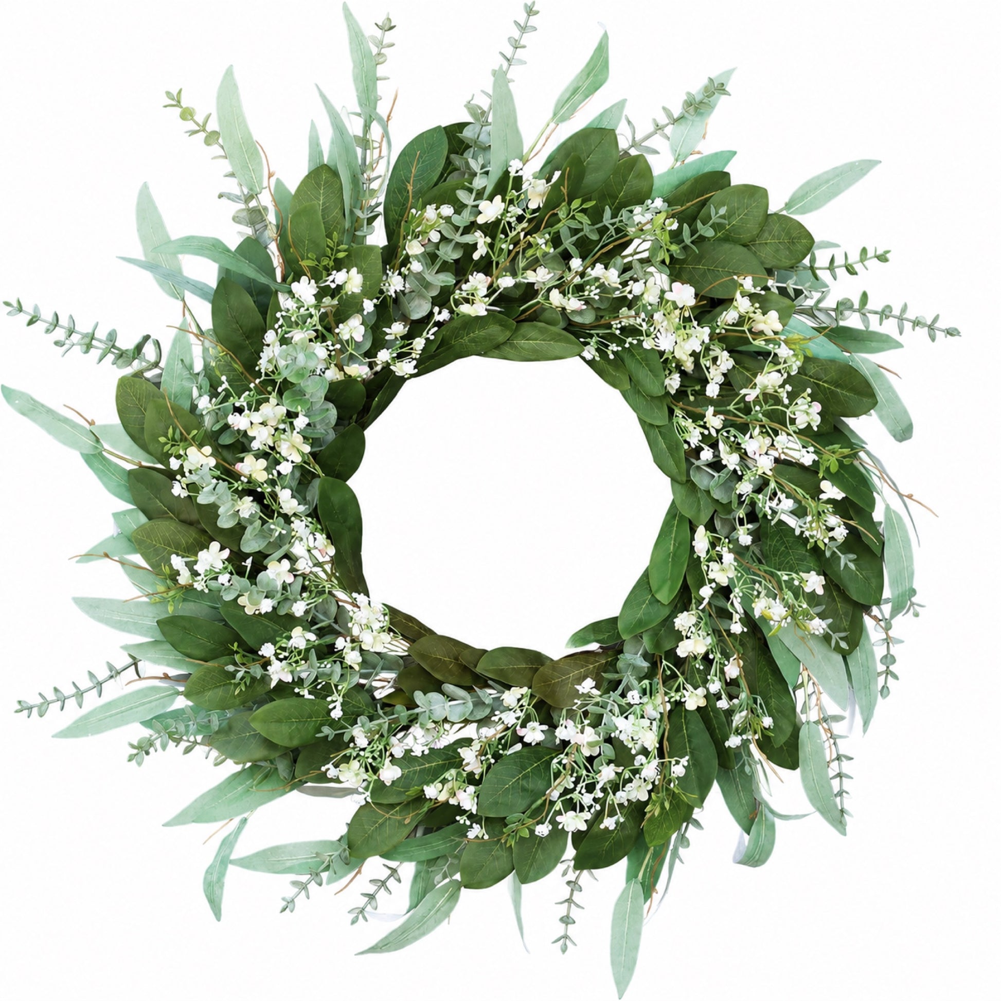 Artificial Babys Breath Wreath — view 1