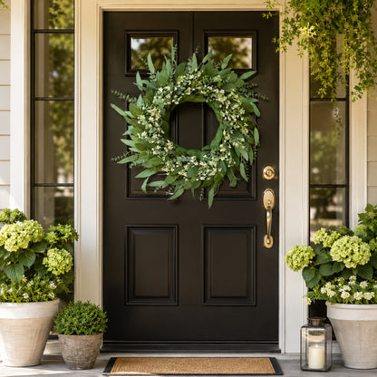 Artificial Babys Breath Wreath — view 2