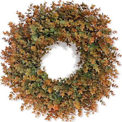 Artificial Boxwood Autumn Wreath — view 1