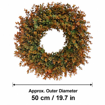 Artificial Boxwood Autumn Wreath — view 3