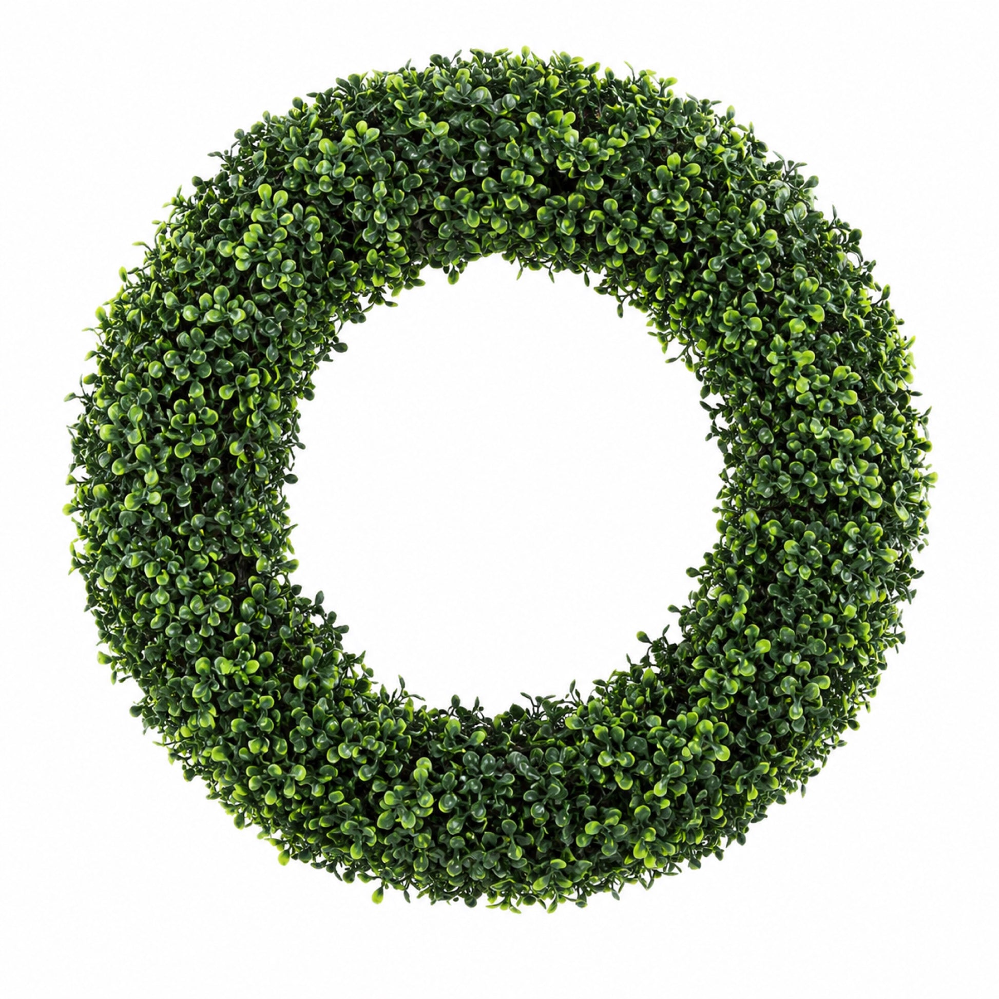 Artificial Boxwood Eucalyptus Wreath — view 1