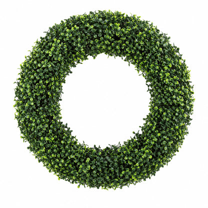 Artificial Boxwood Eucalyptus Wreath — view 1