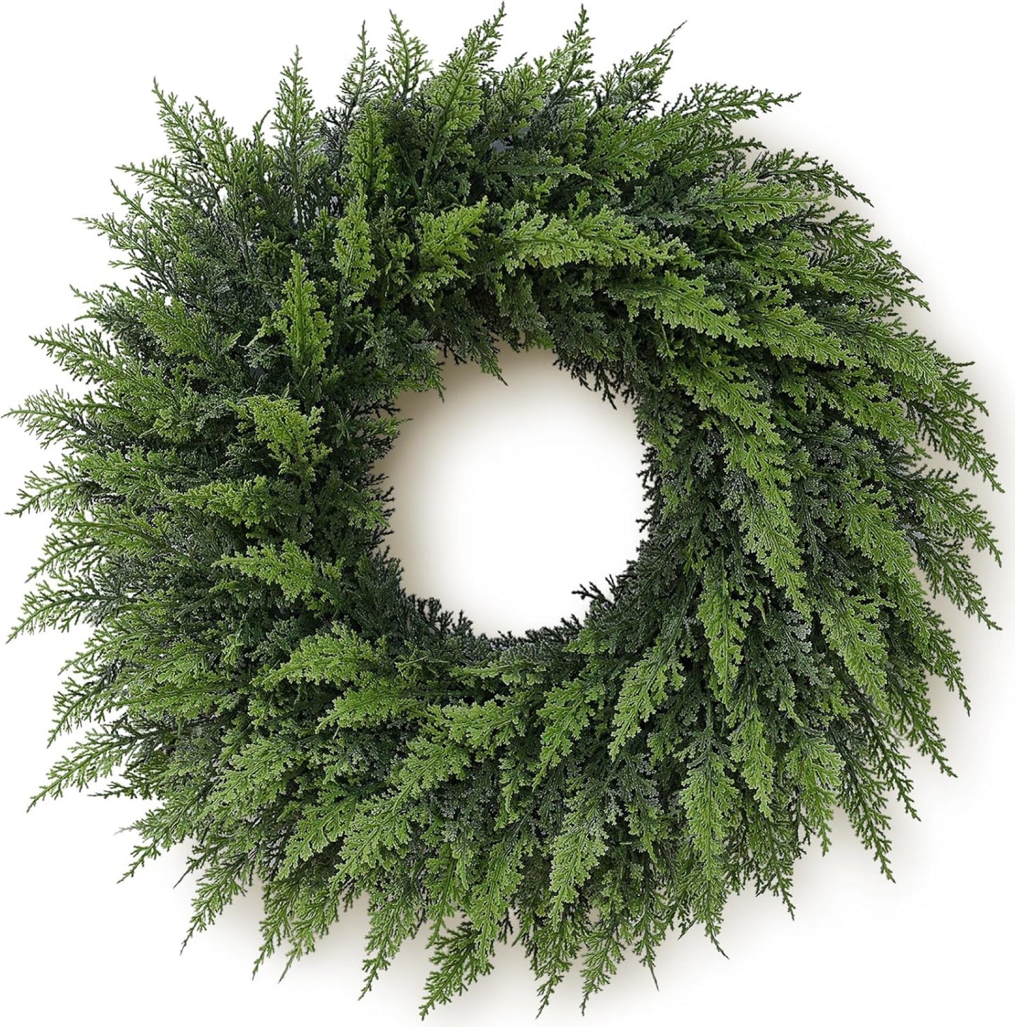 Artificial Cedar Cypress Christmas Wreath — view 1
