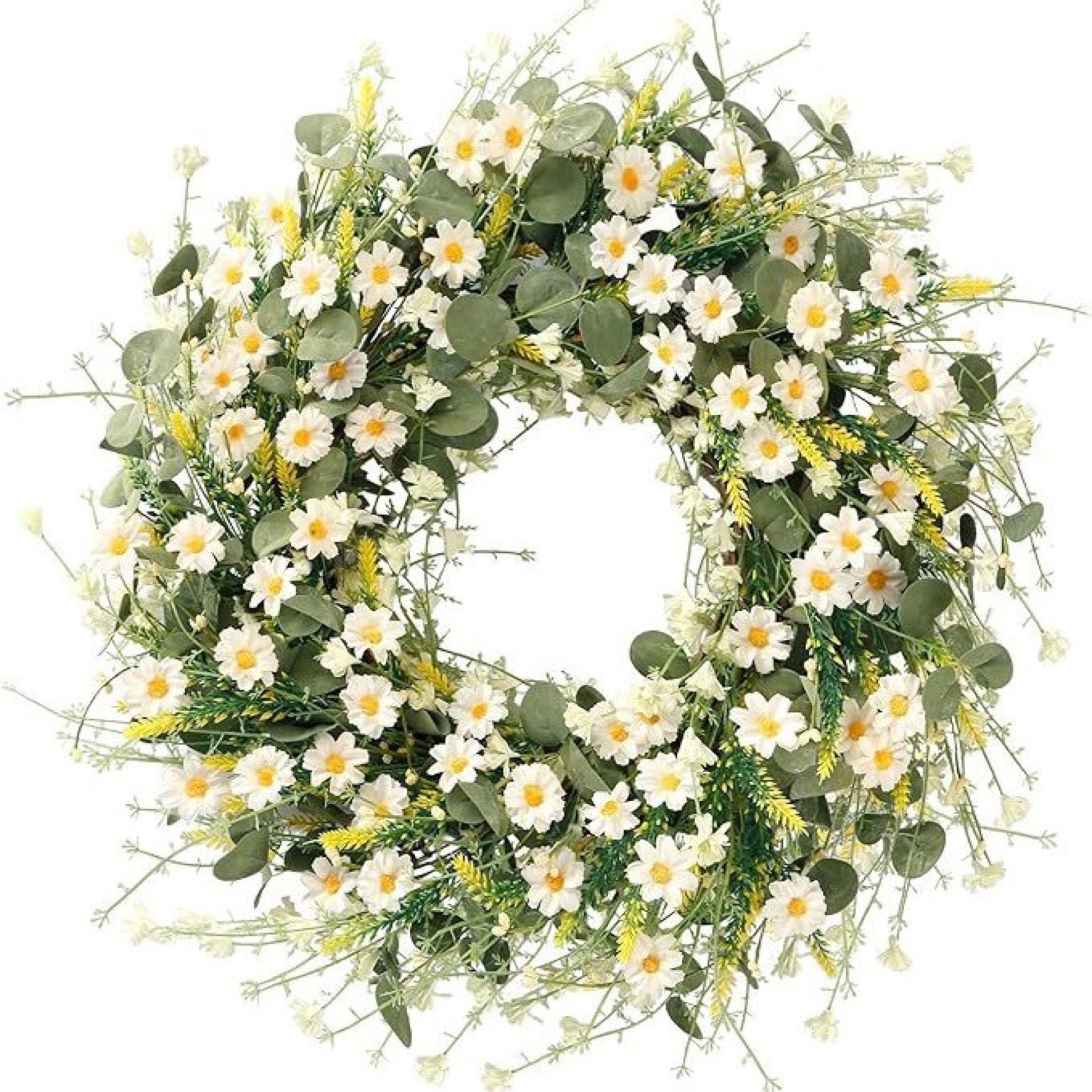 Artificial Daisy Wreath — view 7
