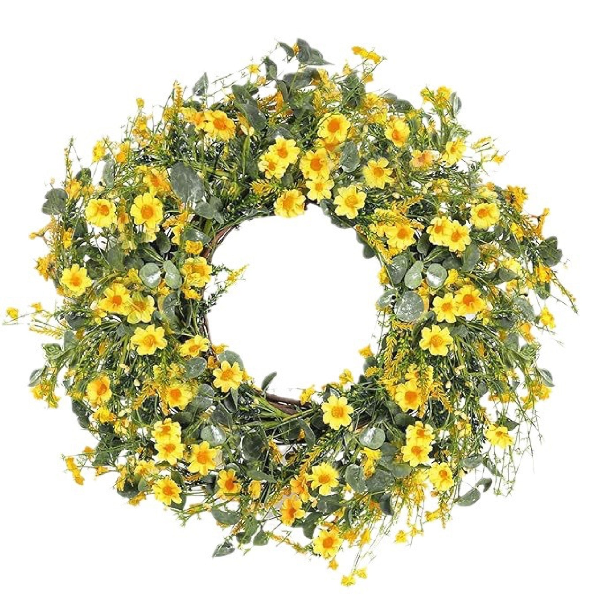 Artificial Daisy Wreath — view 8