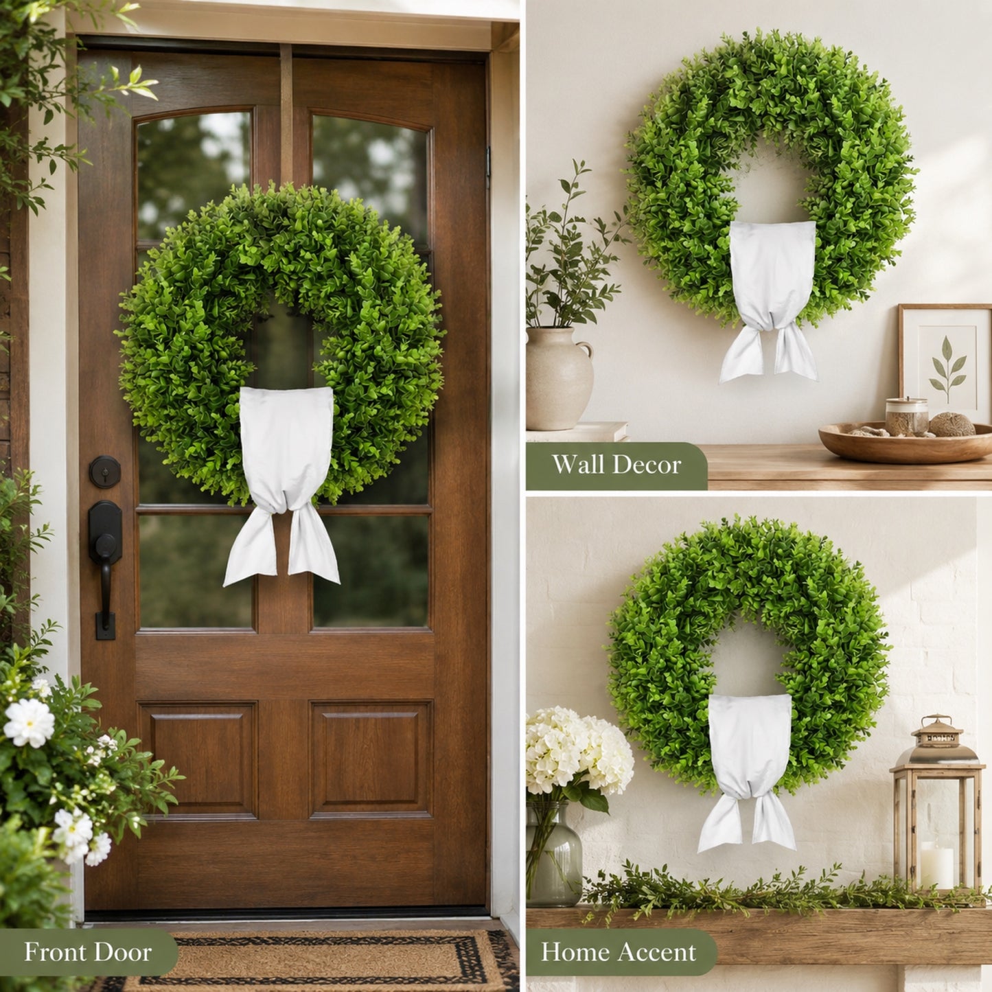 Artificial Eucalyptus Leaf Wreath — view 5