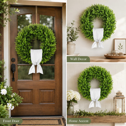 Artificial Eucalyptus Leaf Wreath — view 5