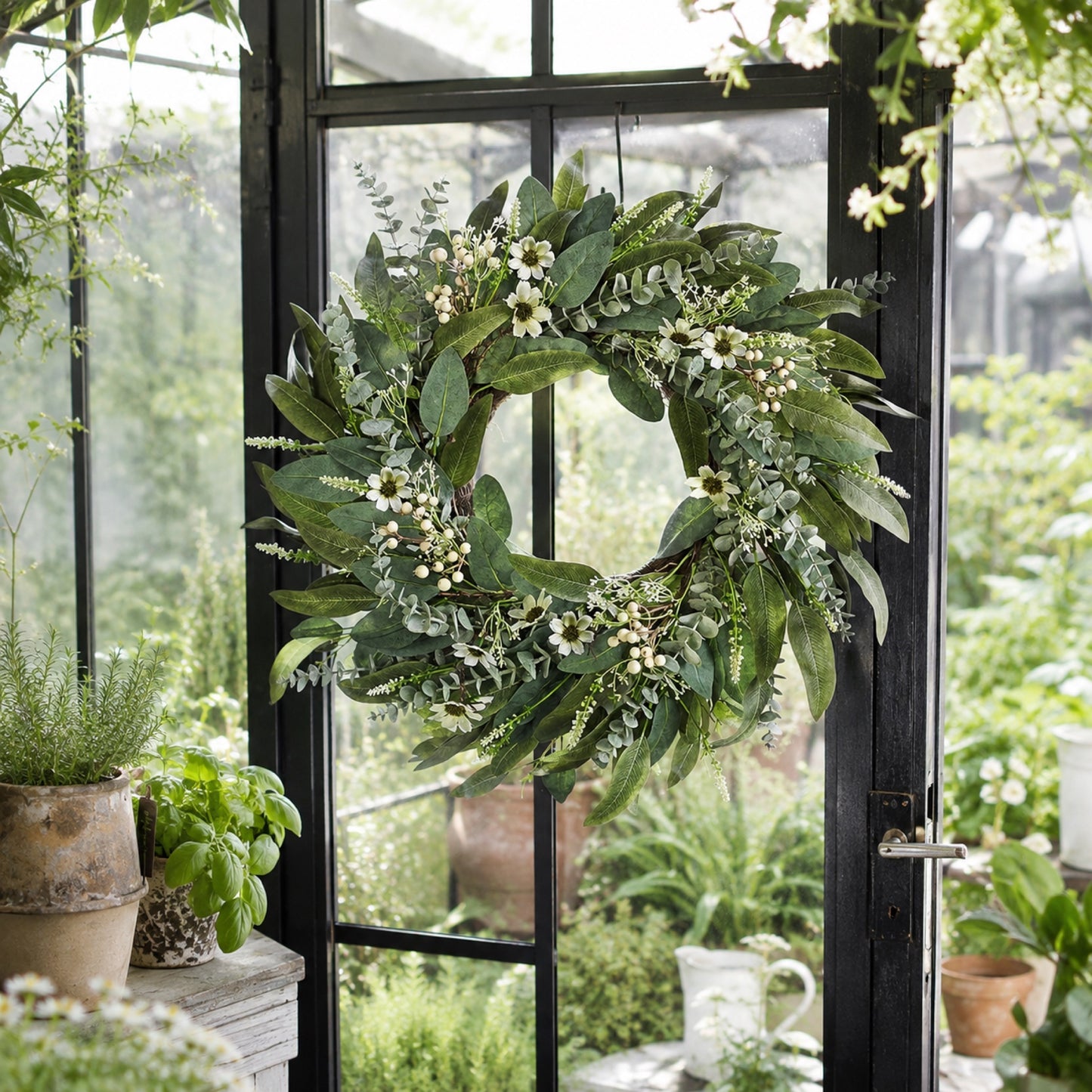 Artificial Eucalyptus Wreath — view 3