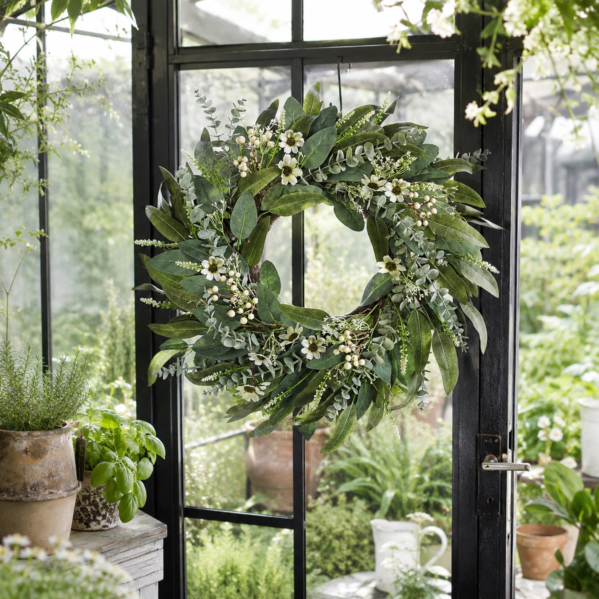 Artificial Eucalyptus Wreath — view 3