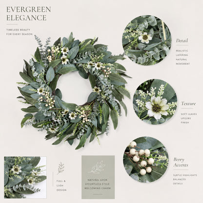 Artificial Eucalyptus Wreath — view 4