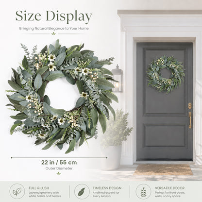 Artificial Eucalyptus Wreath — view 5