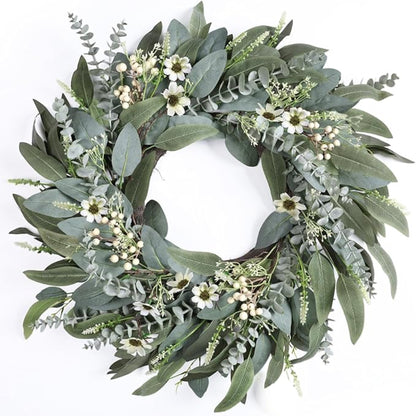 Artificial Eucalyptus Wreath — view 6