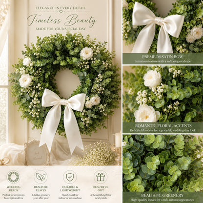 Artificial Gardenia Wreath — view 2