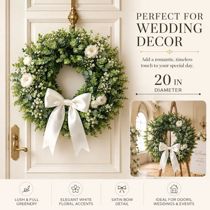 Artificial Gardenia Wreath — view 4