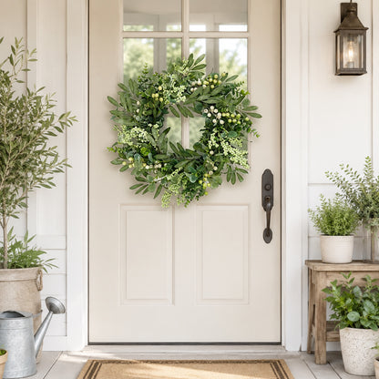 Artificial Olive Berry Wreath — view 1