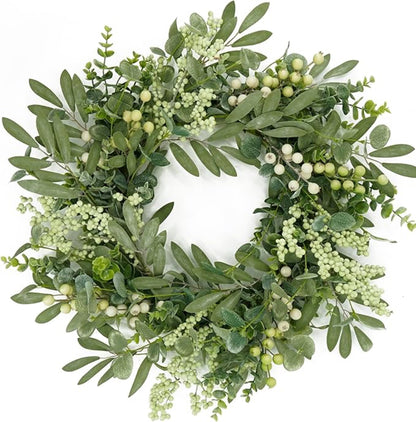 Artificial Olive Berry Wreath — view 6