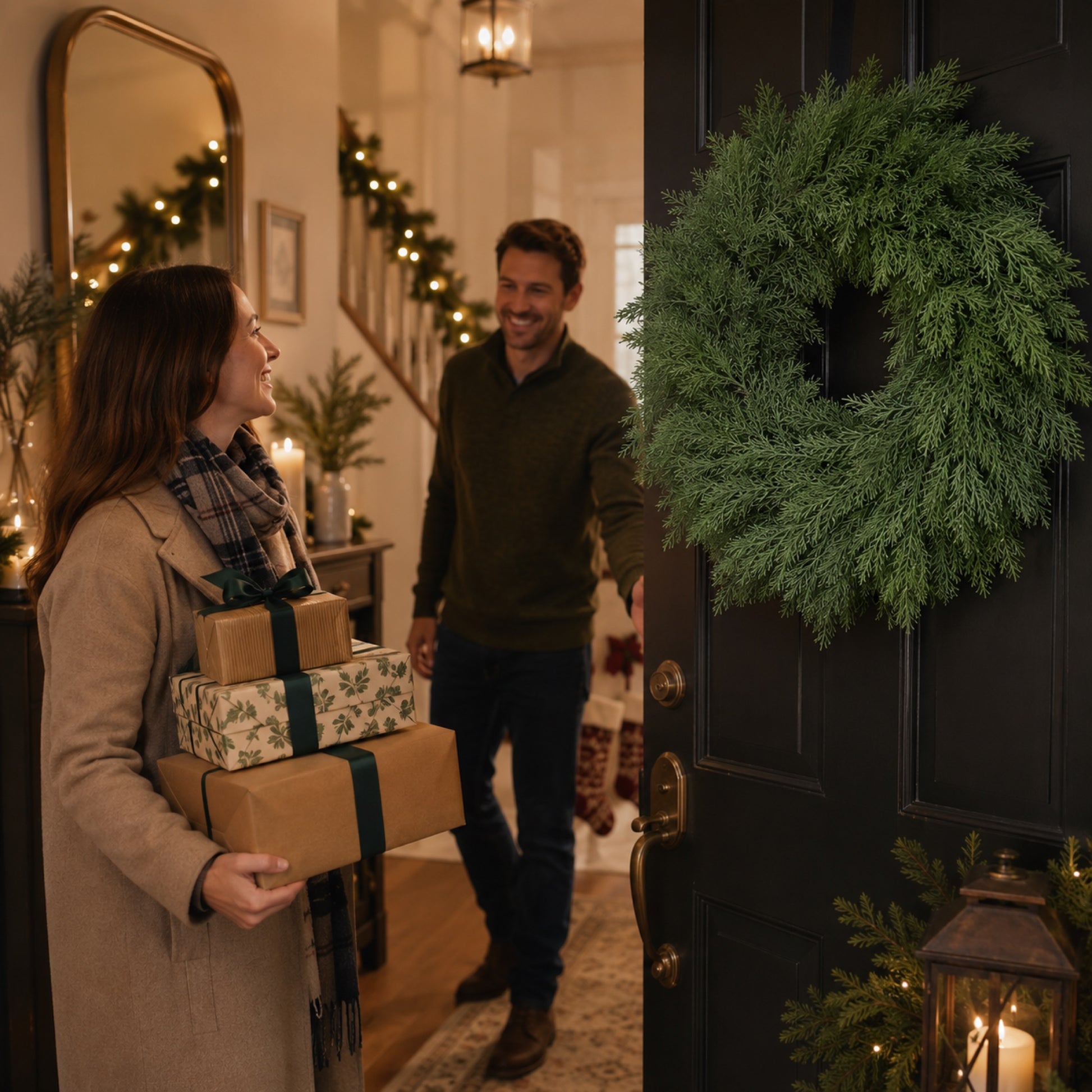 Artificial Pine Fir Christmas Wreath — view 3