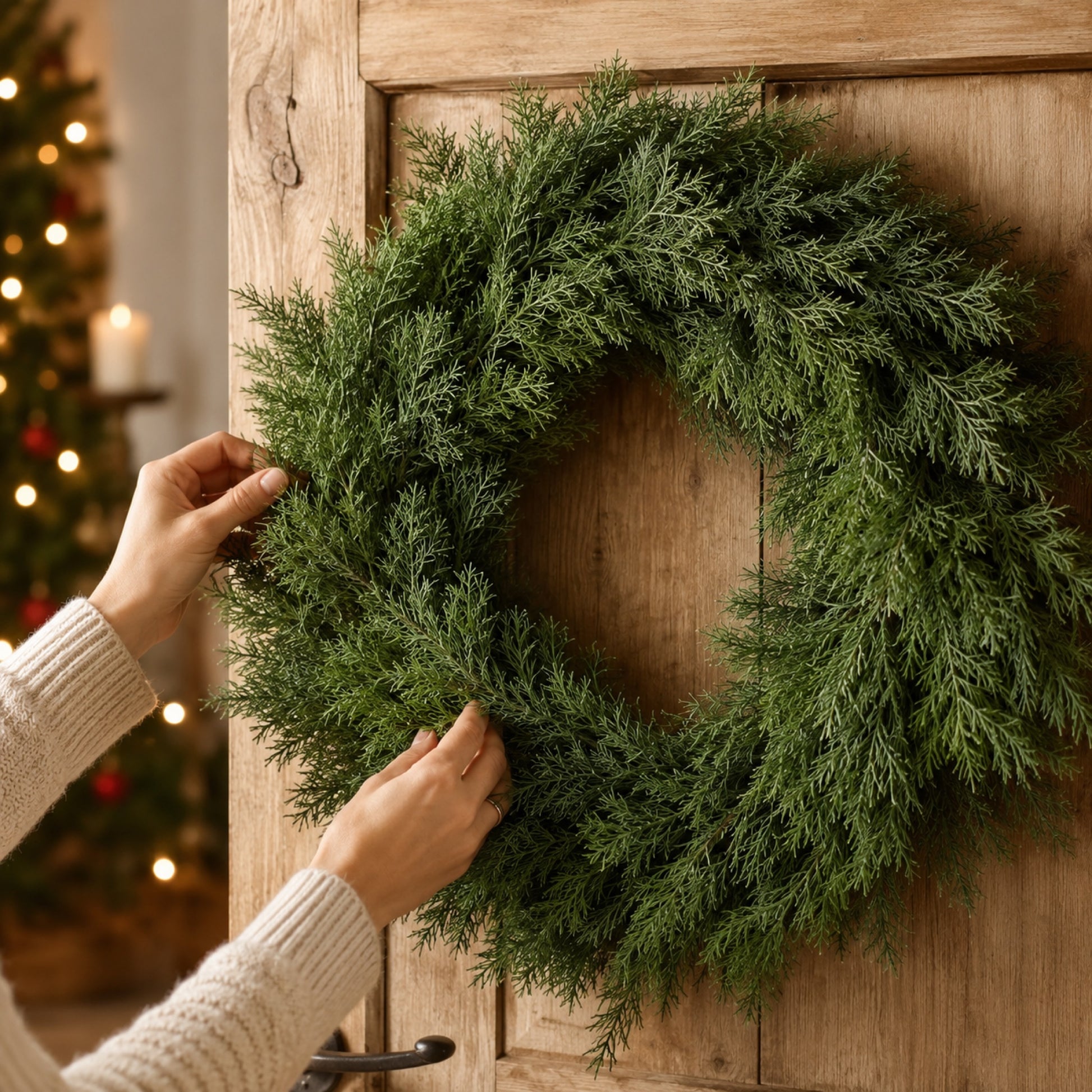 Artificial Pine Fir Christmas Wreath — view 5