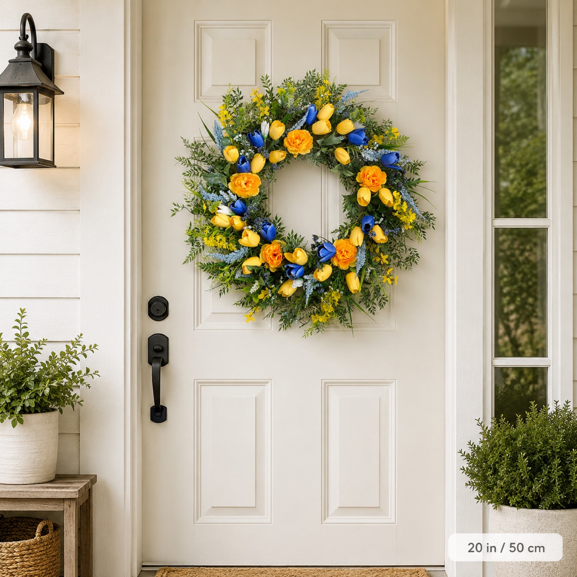 Artificial Tulip Lavender Wreath — view 1