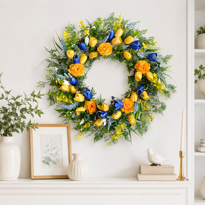 Artificial Tulip Lavender Wreath — view 2