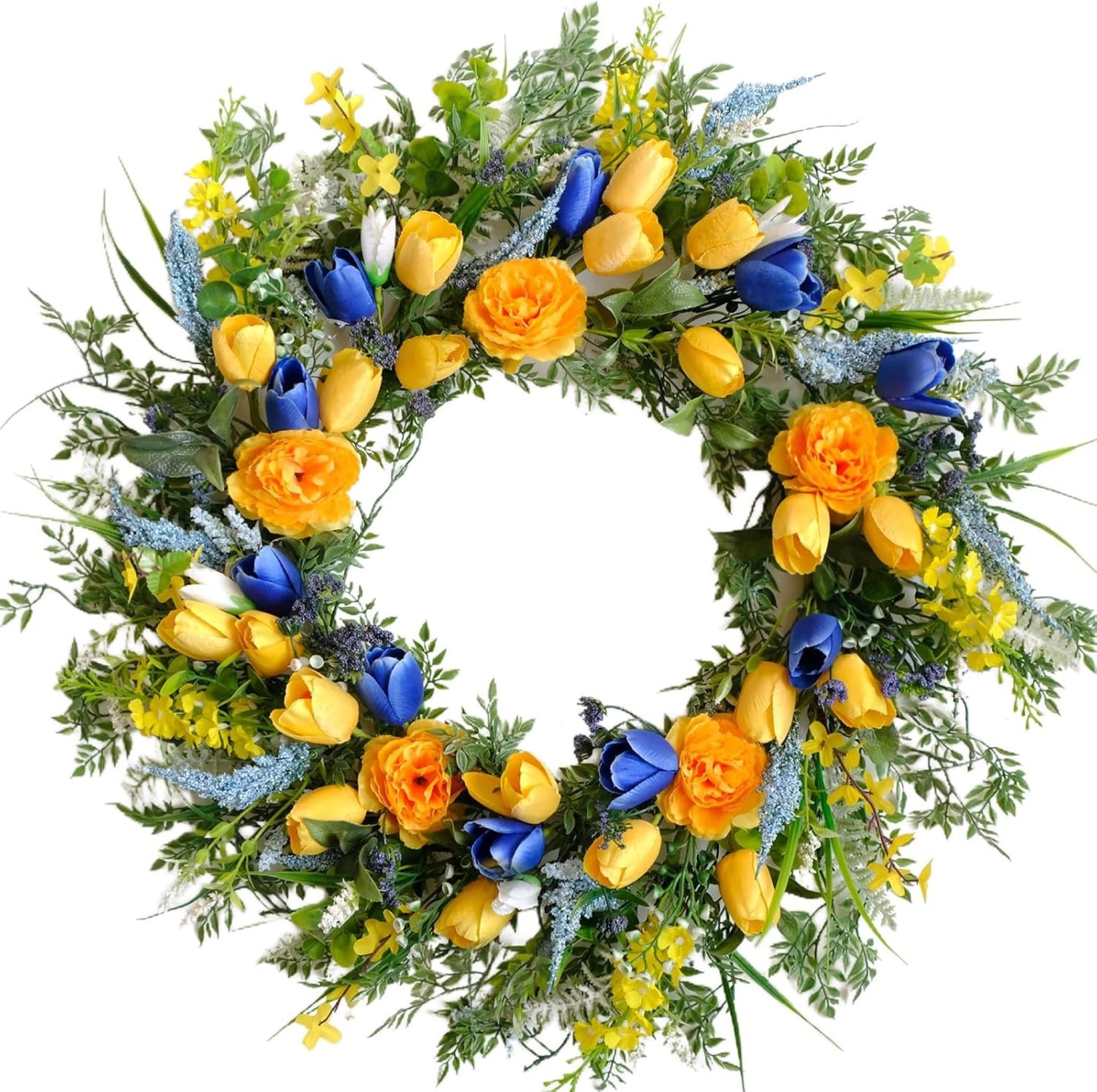 Artificial Tulip Lavender Wreath — view 4