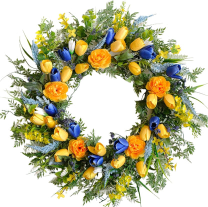 Artificial Tulip Lavender Wreath — view 4