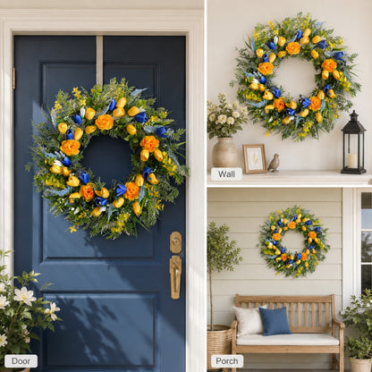 Artificial Tulip Lavender Wreath — view 5
