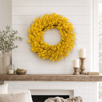 Artificial Winter Jasmine Wreath — view 3