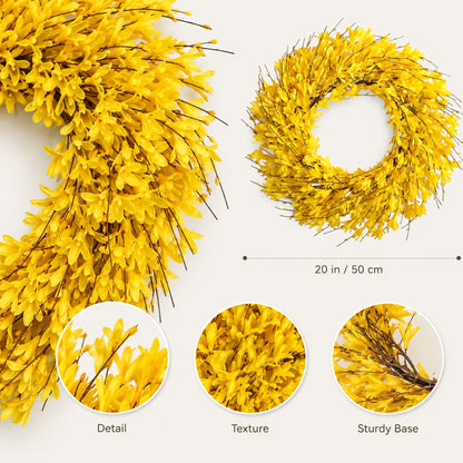 Artificial Winter Jasmine Wreath — view 5
