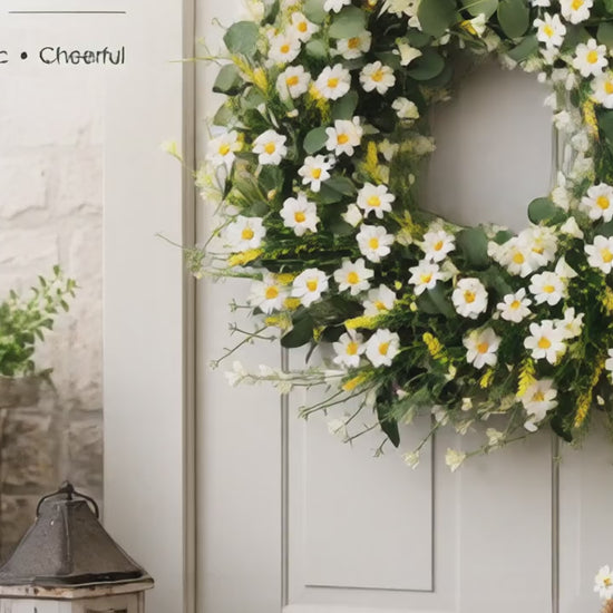 Artificial Daisy Wreath — workshop promo video