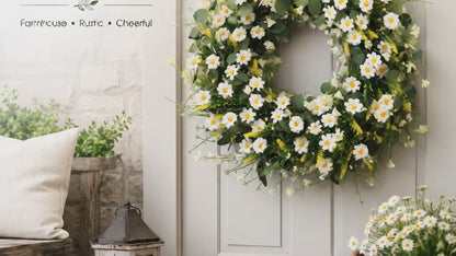 Artificial Daisy Wreath — workshop promo video